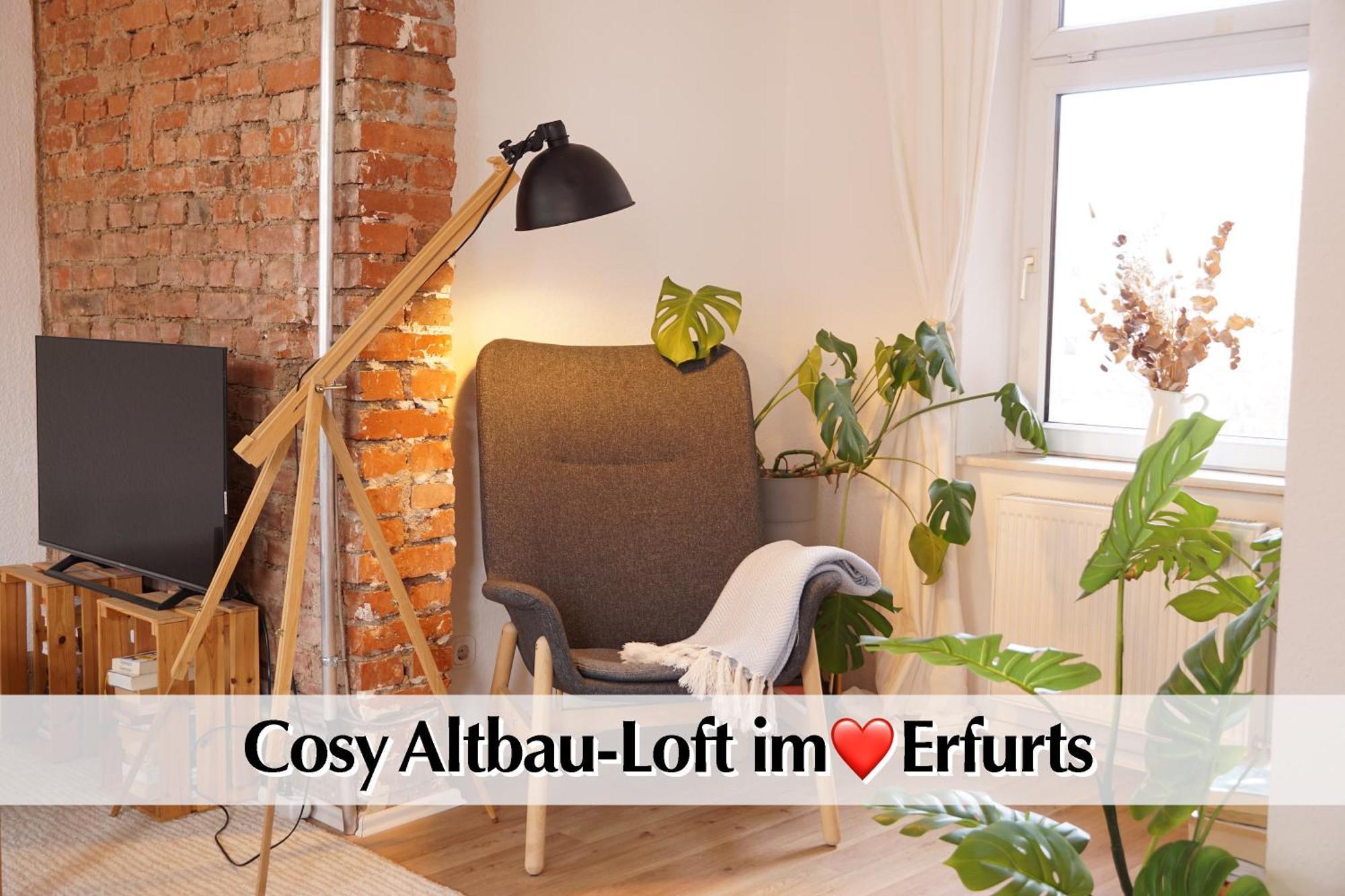 Apartamento Helles Altbau-Loft Mit Kingsize Bett, Smart-Tv, Etc Érfurt Exterior foto