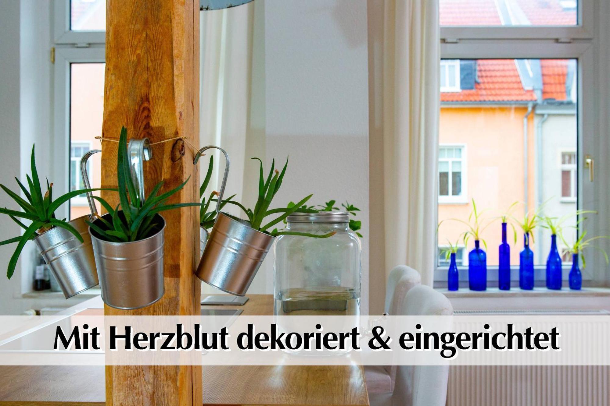 Apartamento Helles Altbau-Loft Mit Kingsize Bett, Smart-Tv, Etc Érfurt Exterior foto